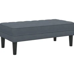 vidaXL Banco con cojín 113 x 57 x 39 cm Terciopelo Gris oscuro Outlet