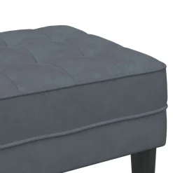 vidaXL Banco con cojín 113 x 57 x 39 cm Terciopelo Gris oscuro Outlet