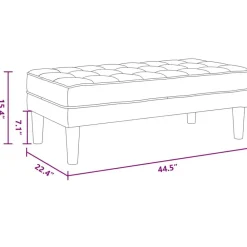 vidaXL Banco con cojín 113 x 57 x 39 cm Terciopelo Gris oscuro Outlet