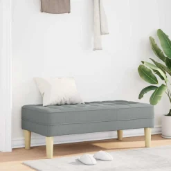 vidaXL Bancos-Banco con cojín 113 x 57 x 39 cm tela