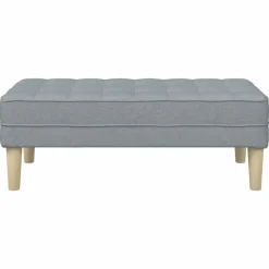 vidaXL Bancos-Banco con cojín 113 x 57 x 39 cm tela