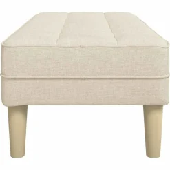 vidaXL Banco con cojín 113 x 57 x 39 cm tela Lino Best