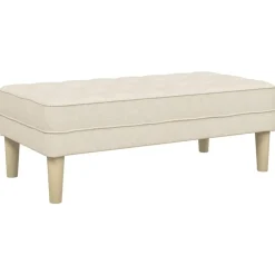 vidaXL Banco con cojín 113 x 57 x 39 cm tela Lino Best