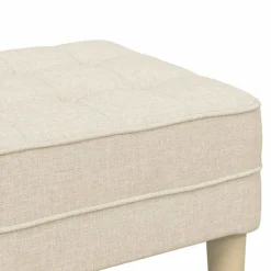 vidaXL Banco con cojín 113 x 57 x 39 cm tela Lino Best