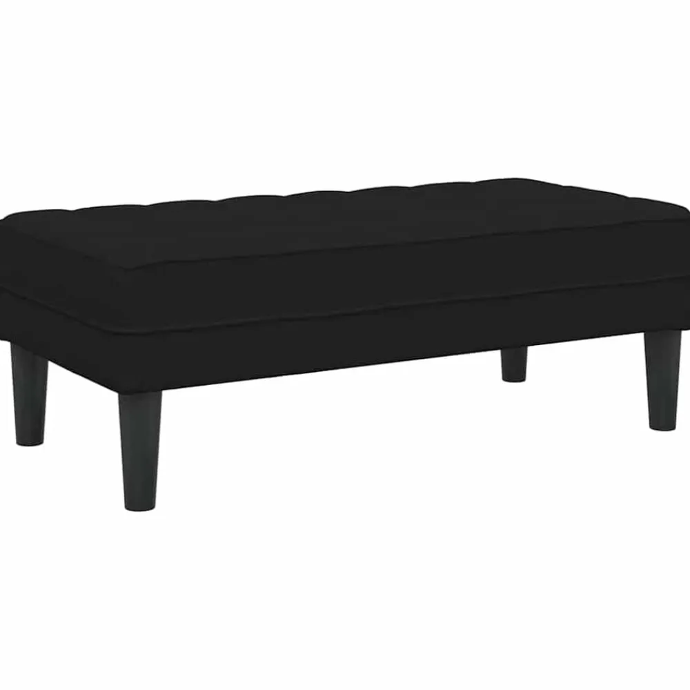 vidaXL Banco con cojín 113 x 57 x 39 cm Terciopelo Negro