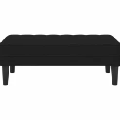 vidaXL Banco con cojín 113 x 57 x 39 cm Terciopelo Negro