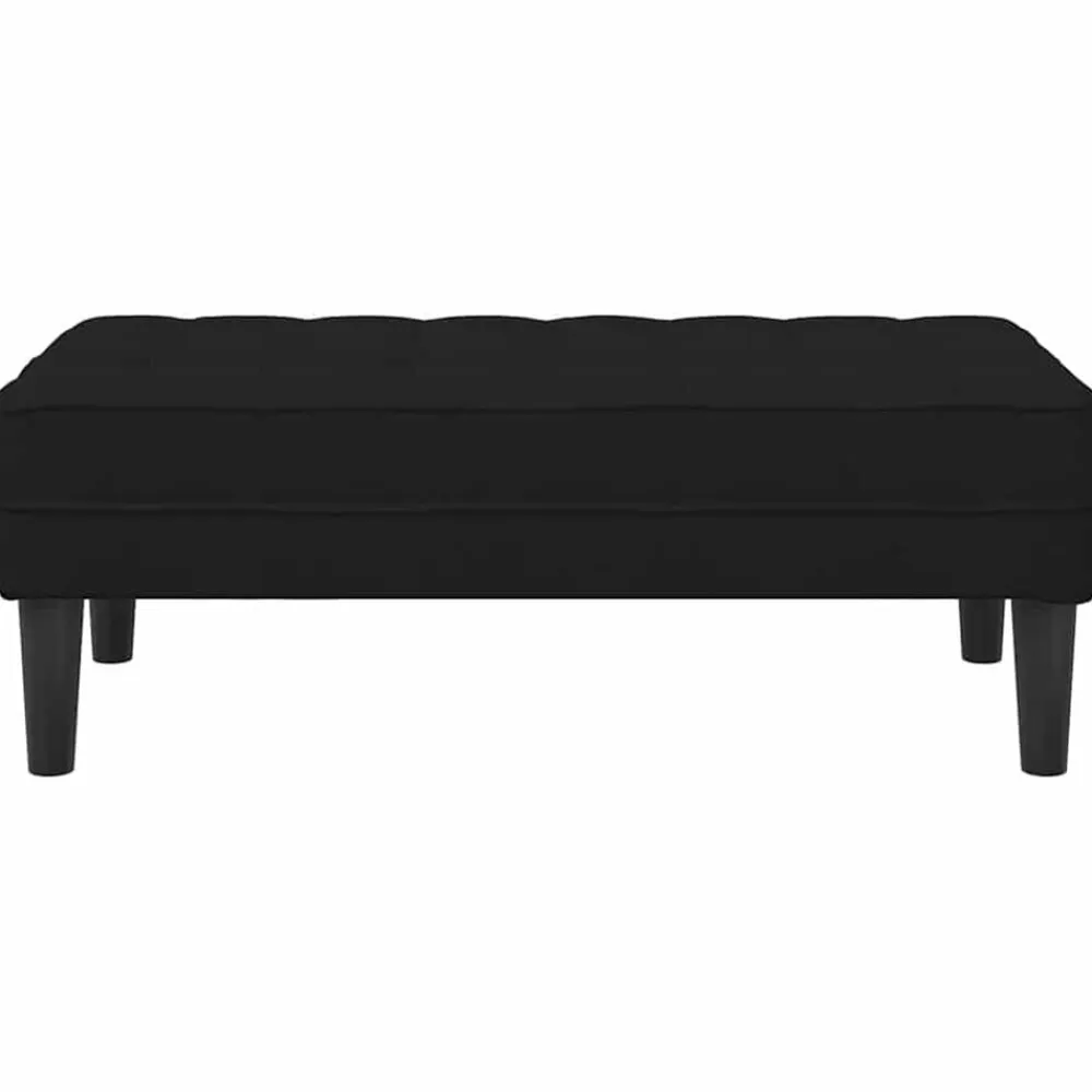 vidaXL Banco con cojín 113 x 57 x 39 cm Terciopelo Negro