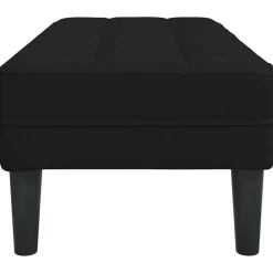 vidaXL Banco con cojín 113 x 57 x 39 cm Terciopelo Negro