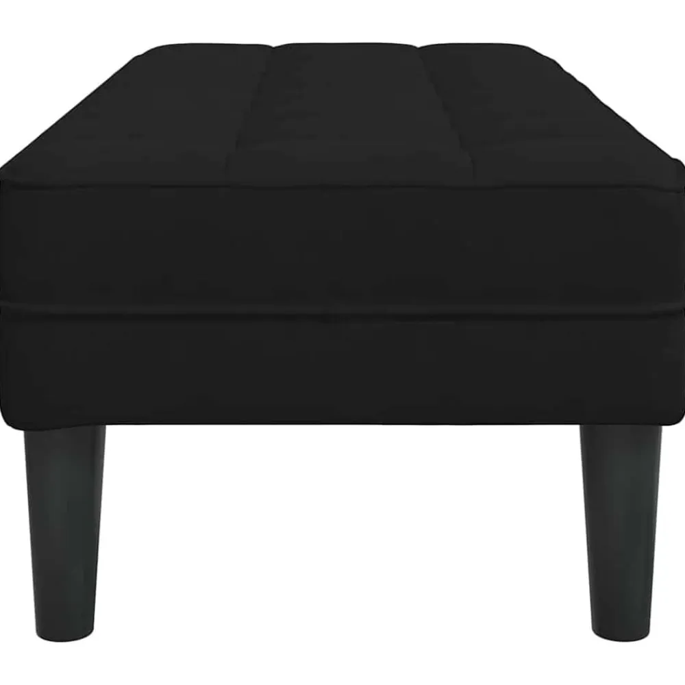 vidaXL Banco con cojín 113 x 57 x 39 cm Terciopelo Negro