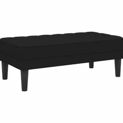 vidaXL Banco con cojín 113 x 57 x 39 cm Terciopelo Negro