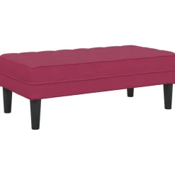 vidaXL Bancos-Banco con cojín Rojo vino 113 x 57 x 39 cm Terciopelo