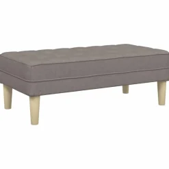 vidaXL Banco con cojín 113 x 57 x 39 cm tela Taupé Clearance