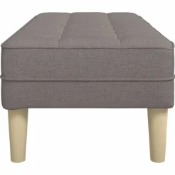vidaXL Banco con cojín 113 x 57 x 39 cm tela Taupé Clearance