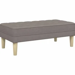 vidaXL Banco con cojín 113 x 57 x 39 cm tela Taupé Clearance