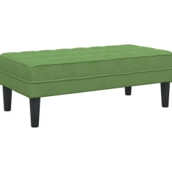 vidaXL Banco con cojín 113 x 57 x 39 cm Terciopelo Verde claro