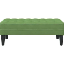 vidaXL Banco con cojín 113 x 57 x 39 cm Terciopelo Verde claro