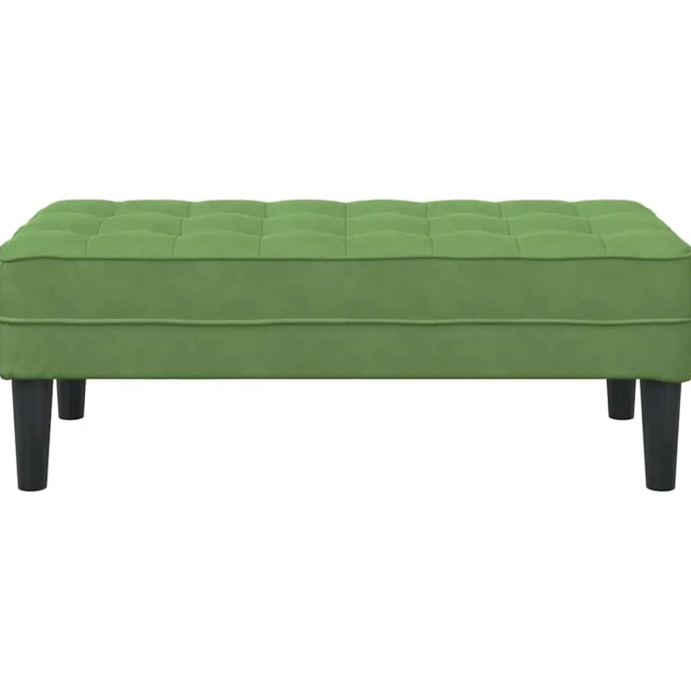 vidaXL Banco con cojín 113 x 57 x 39 cm Terciopelo Verde claro