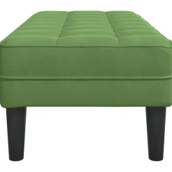 vidaXL Banco con cojín 113 x 57 x 39 cm Terciopelo Verde claro