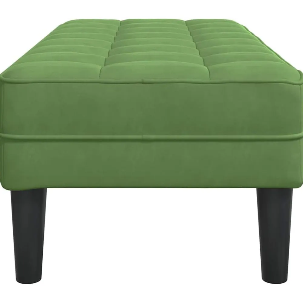 vidaXL Banco con cojín 113 x 57 x 39 cm Terciopelo Verde claro
