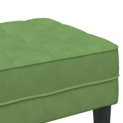 vidaXL Banco con cojín 113 x 57 x 39 cm Terciopelo Verde claro