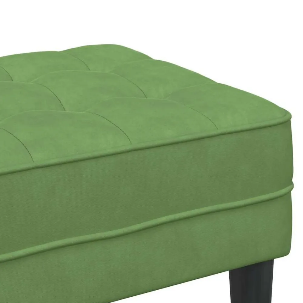 vidaXL Banco con cojín 113 x 57 x 39 cm Terciopelo Verde claro