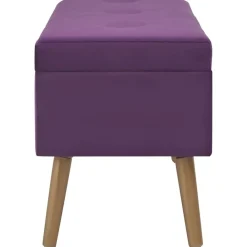 vidaXL Bancos-Banco con compartimento de terciopelo 80 cm