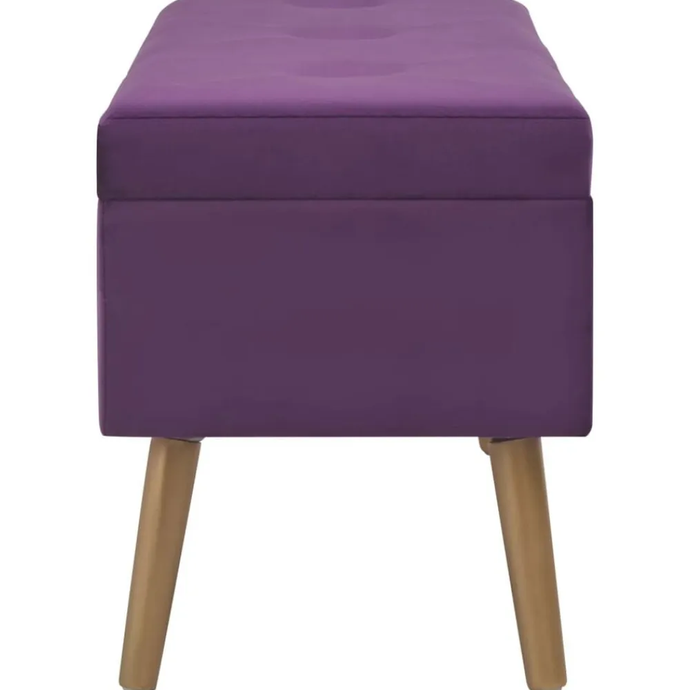 vidaXL Bancos-Banco con compartimento de terciopelo 80 cm