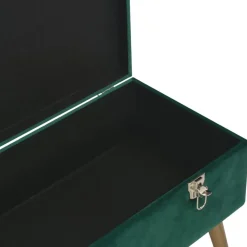 vidaXL Banco con compartimento de terciopelo 80 cm Verde Hot