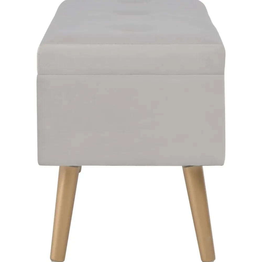 vidaXL Bancos-Banco con compartimento de terciopelo 80 cm