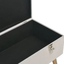 vidaXL Bancos-Banco con compartimento de terciopelo 80 cm