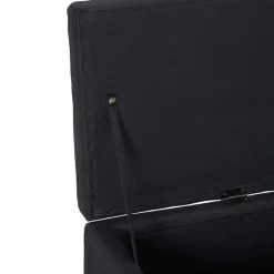 vidaXL Banco con espacio de almacenaje 116 cm poliéster Negro Sale