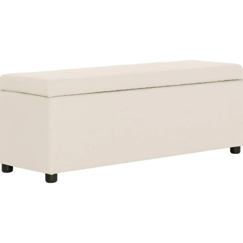 vidaXL Bancos-Banco con espacio de almacenaje 116 cm poliéster color