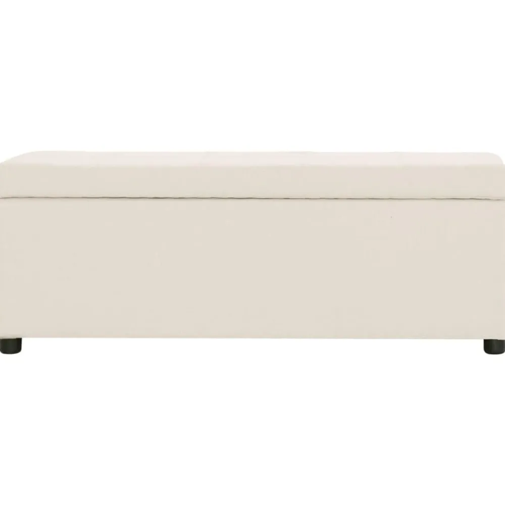 vidaXL Bancos-Banco con espacio de almacenaje 116 cm poliéster color