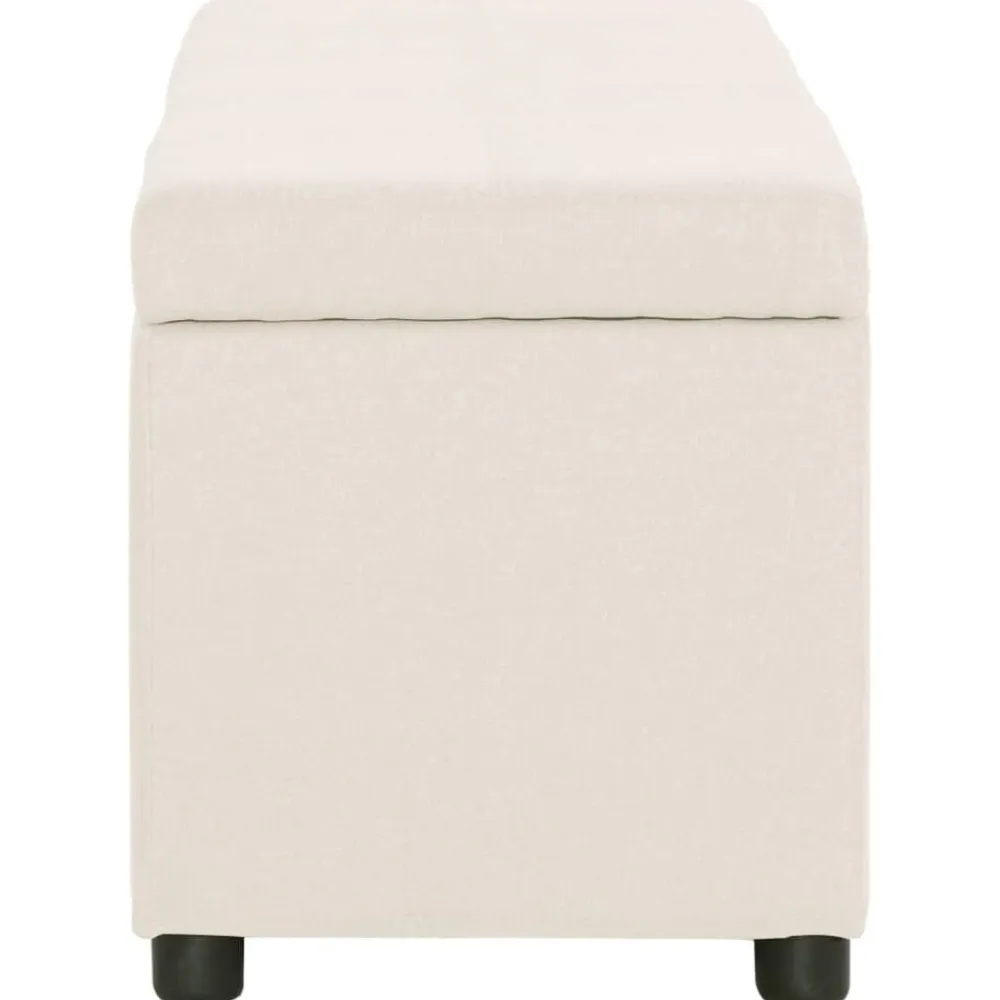 vidaXL Bancos-Banco con espacio de almacenaje 116 cm poliéster color