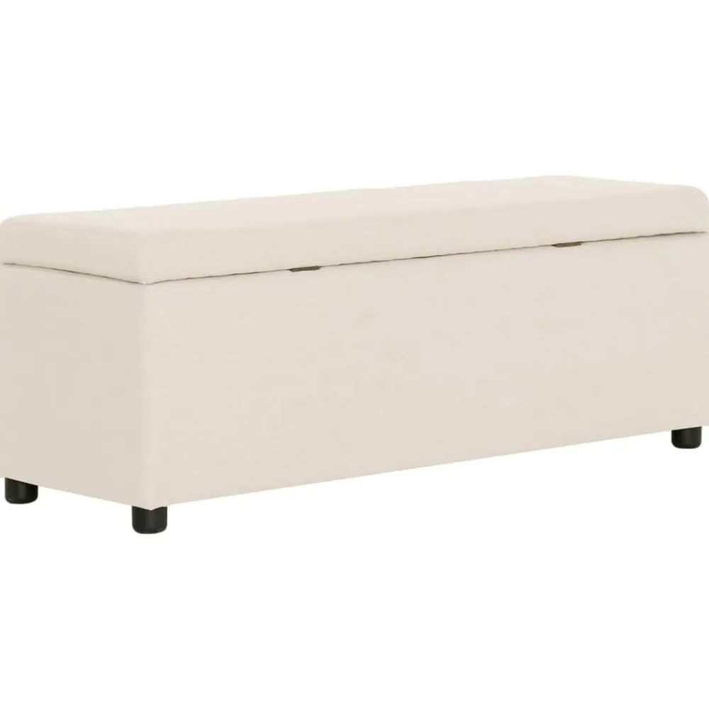 vidaXL Bancos-Banco con espacio de almacenaje 116 cm poliéster color