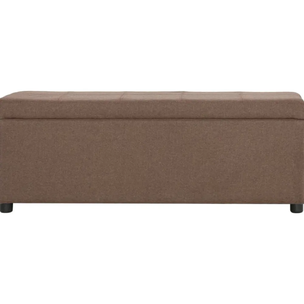 vidaXL Banco con espacio de almacenaje 116 cm poliéster marrón Marrón Sale