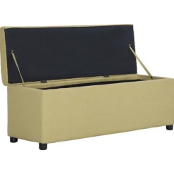 vidaXL Bancos-Banco con espacio de almacenaje 116 cm poliéster