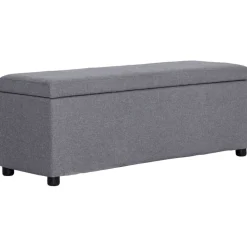 vidaXL Bancos-Banco con espacio de almacenaje 116 cm poliéster