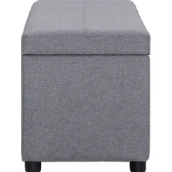 vidaXL Bancos-Banco con espacio de almacenaje 116 cm poliéster