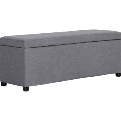 vidaXL Bancos-Banco con espacio de almacenaje 116 cm poliéster