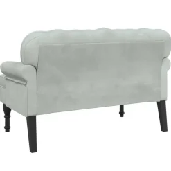 vidaXL Bancos-Banco con respaldo de terciopelo 119,5x64,5x75 cm