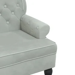 vidaXL Bancos-Banco con respaldo de terciopelo 119,5x64,5x75 cm