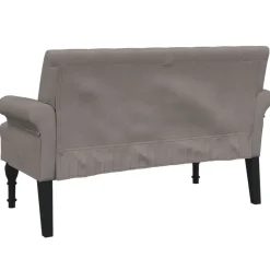 vidaXL Banco con respaldo tela gris taupe 120x62x75,5 cm Taupé Sale