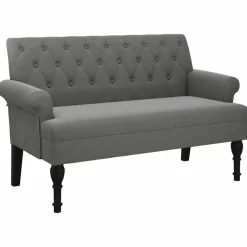 vidaXL Bancos-Banco con respaldo Tela 120x62x75,5 cm