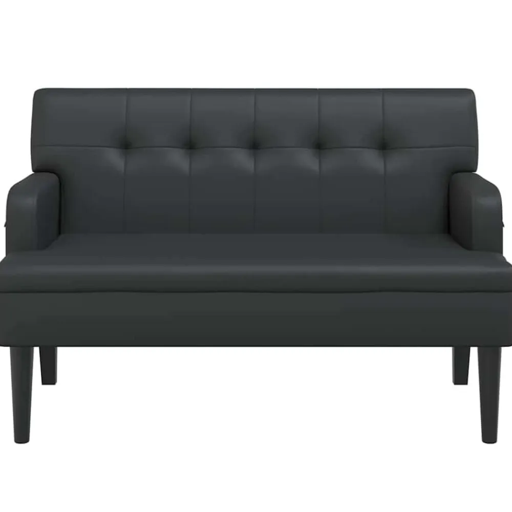 vidaXL Bancos-Banco con respaldo 112x65,5x75 cm Cuero sintético