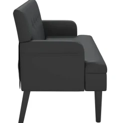 vidaXL Bancos-Banco con respaldo 112x65,5x75 cm Cuero sintético