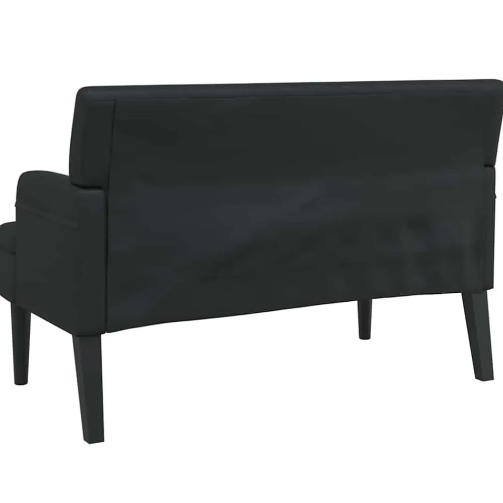 vidaXL Bancos-Banco con respaldo 112x65,5x75 cm Cuero sintético