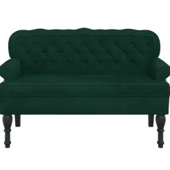 vidaXL Bancos-Banco con respaldo terciopelo 119,5x64,5x75 cm
