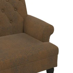 vidaXL Banco con respaldo ante sintético marrón 120x62x75,5 cm Marrón Sale