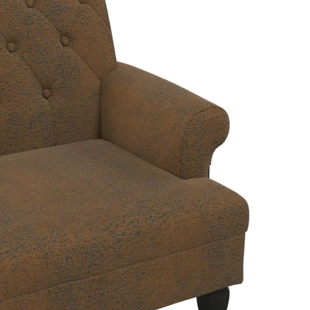 vidaXL Banco con respaldo ante sintético marrón 120x62x75,5 cm Marrón Sale
